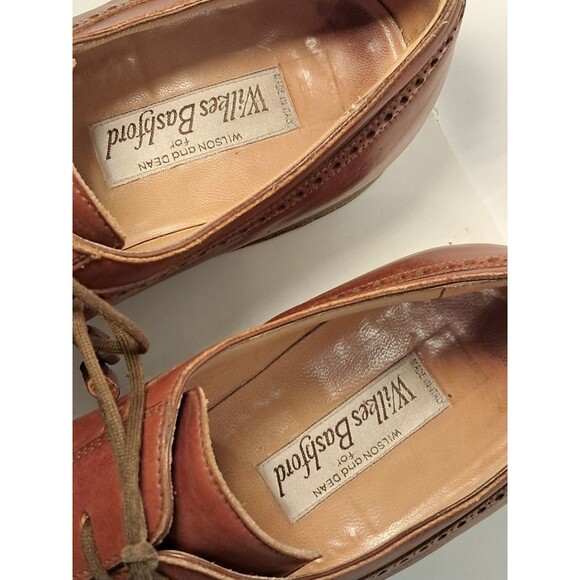 Wilson and Dean Wilkes Bashford Mens Size 9M Brown Leather Shoes Lace up Italy - Picture 3 of 11